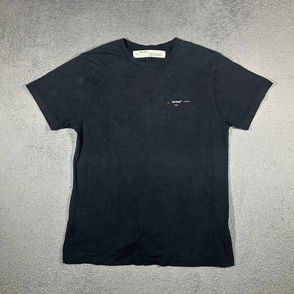 Off White Main Label Spring Summer 2019 Oversized T-Shirt - Black Size 2XS #3829